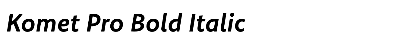 Komet Pro Bold Italic image